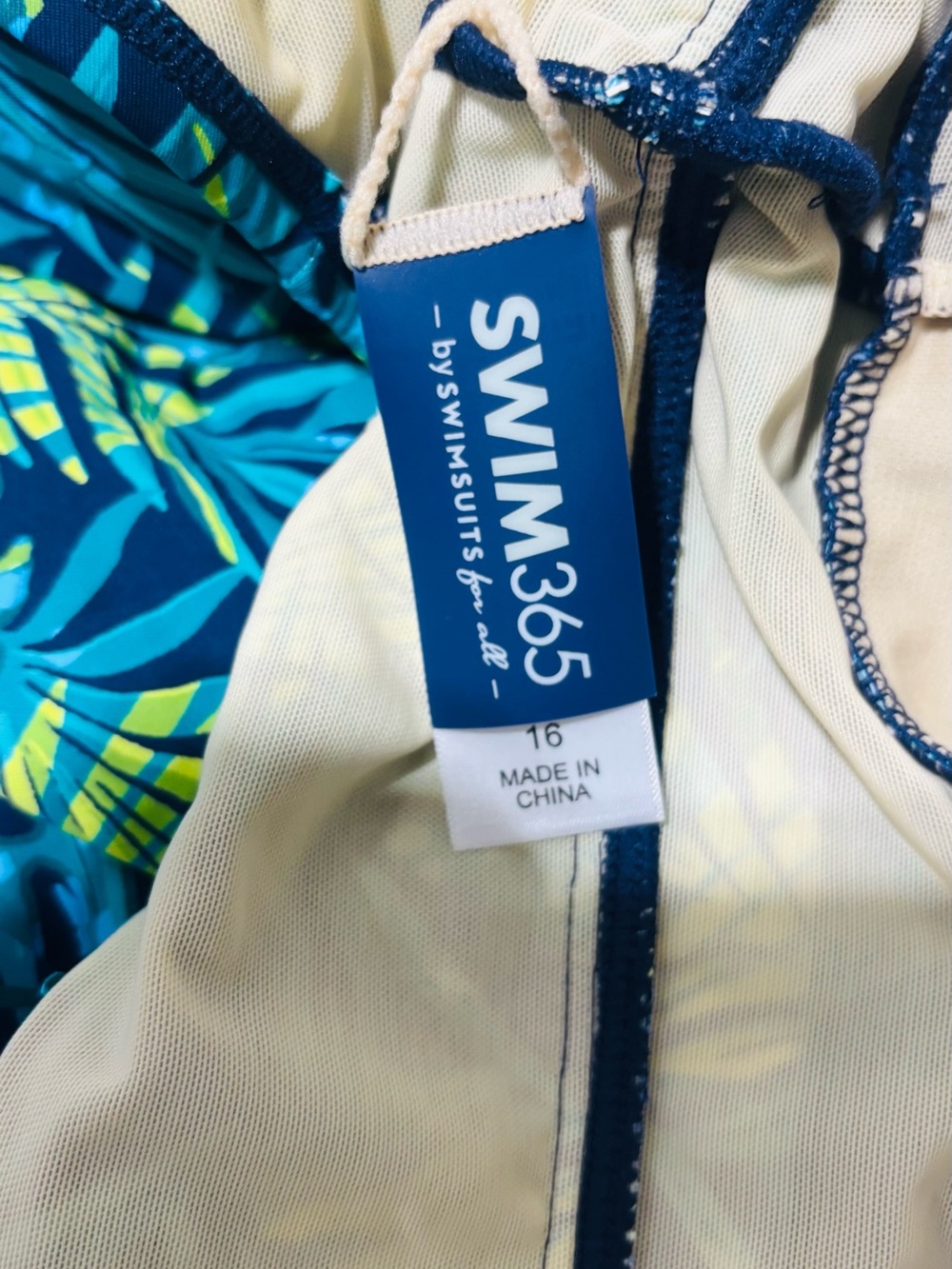 NWOT❤️Swim 360 Palm Leaf Tankini-Sz 16 - Picture 4 of 4